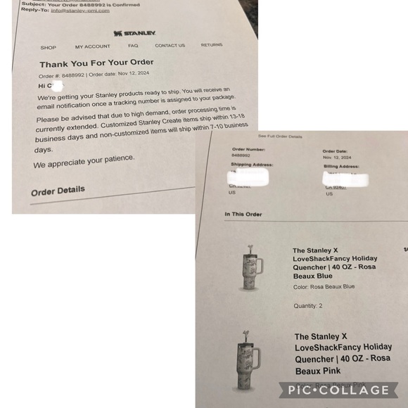 AUTHENTIC SOLD OUT Stanley x Love Shack Fancy Rosa Beaux Pink 40oz - NWB Sealed - Picture 4 of 5